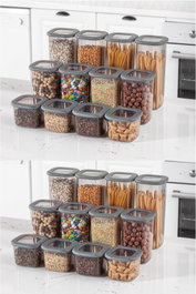 Hermia Set de 24 Cajas de Almacenaje Antracita
